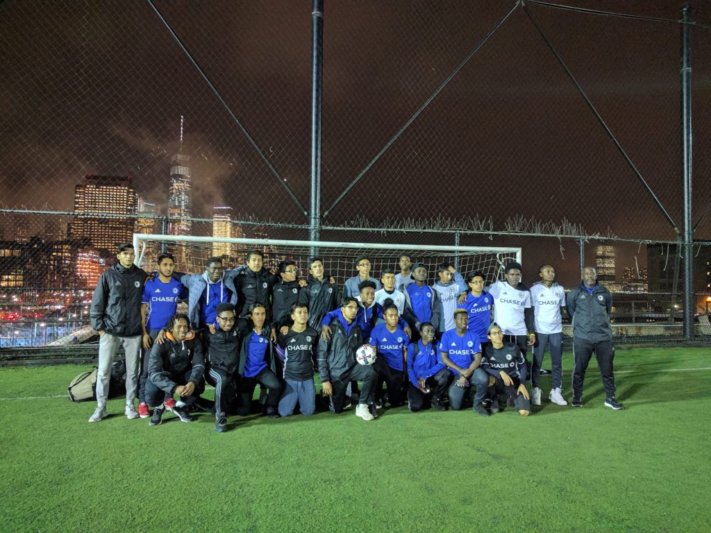 FC Harlem U17 participate in pickup game with UEFA Starts